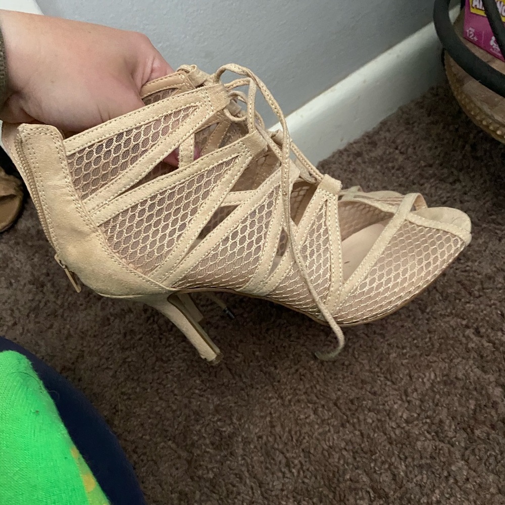 Nude high heels